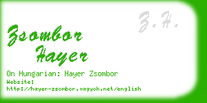zsombor hayer business card